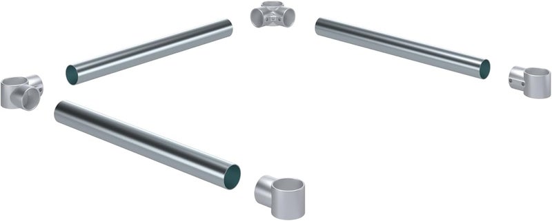 AmGood Cross Bar and Connector Set (for Table 24" x 24") - Image 2